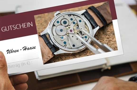 Besondere Geschenkideen aus Wedel: Gutschein für eine Uhr-Reparatur