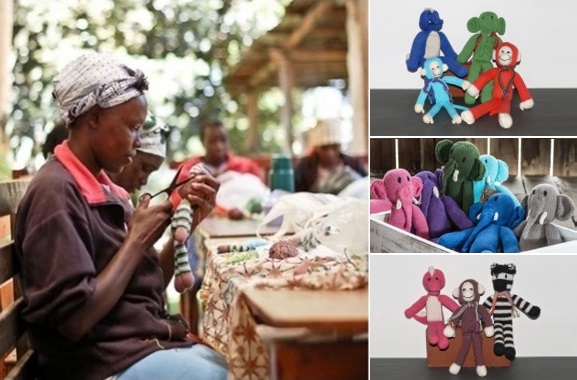 Die besten Geschenkideen aus Hamburg - Winterhude: Bio-Baumwoll-Stricktier aus Kenia