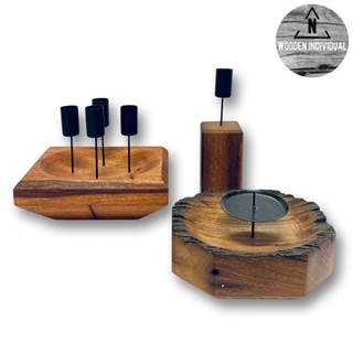 Besondere Geschenkideen aus Minden: Woodenupcycling Kerzenständer