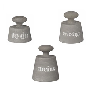 Besondere Geschenkideen aus Minden: Räder Design Beton Briefbeschwerer