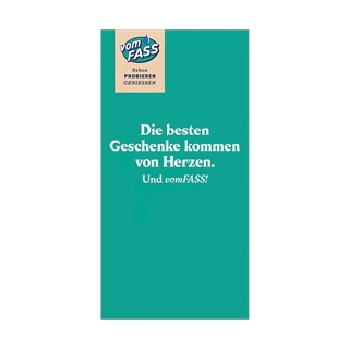 Besondere Geschenkideen aus Minden: vomFass Geschenkgutschein